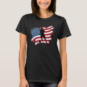 American Flag Soccer Player USA Patriotic Silhouet T-shirt (Voorkant)