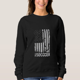 American Flag Soccer Rustic Distressed Patriotic S Trui
