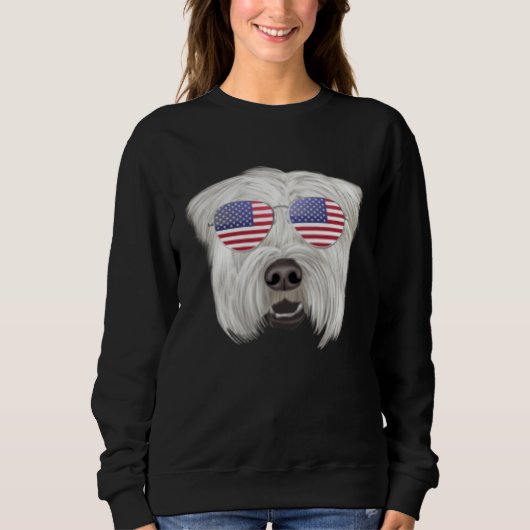 American Flag Soft Coated Wheaten Terrier Dog Amer Trui (Voorkant)