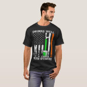 American Flag St Patrick s Day Beer Drinks Well Wi T-shirt (Voorkant volledig)
