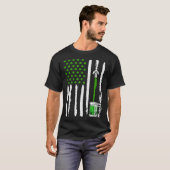 American Flag St Patrick s Day Shamrock Drinking B T-shirt (Voorkant volledig)