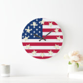 American Flag Star Markers Clock Grote Klok (Huis)