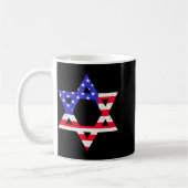 American Flag Star Of David Jewish Hanukkah T Shir Koffiemok (Links)