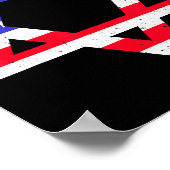 American Flag Star Of David Jewish Hanukkah T Shir Poster (Hoek)