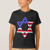 American Flag Star Of David Jewish Hanukkah T Shir T-shirt (Voorkant)