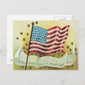 American Flag Star Spangled Banner Stars Briefkaart (Voorkant / Achterkant)