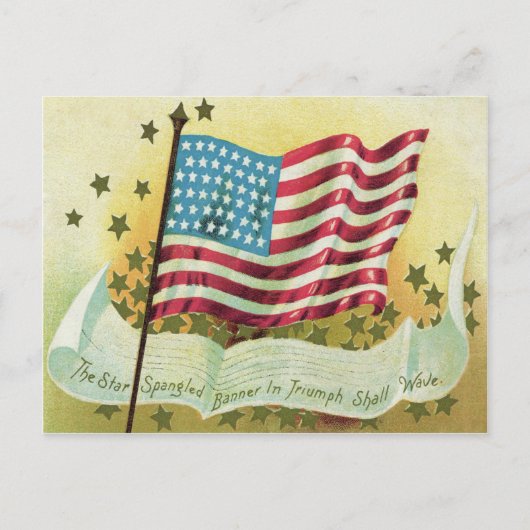 American Flag Star Spangled Banner Stars Briefkaart (Voorkant)
