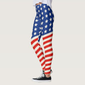 American Flag Stars and Stripes 4 juli Leggings (Links)