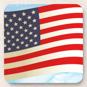 American Flag Stars Stripes eren Vrijheidstroepen Drankjes Onderzetter