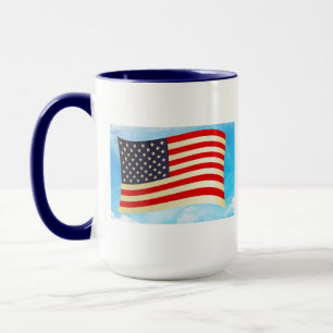 American Flag Stars Stripes eren Vrijheidstroepen Mok