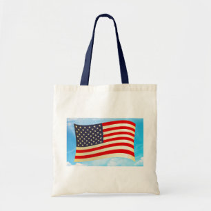 American Flag Stars Stripes eren Vrijheidstroepen Tote Bag