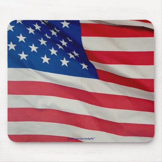 AMERICAN FLAG Stars & Stripes Patriotic Mousepad Muismat (Voorkant)