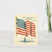 American Flag Statue of Liberty Blank Card Kaart (Voorkant)