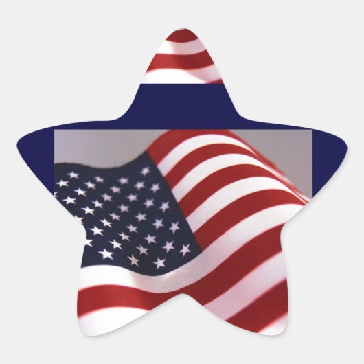 AMERICAN FLAG STER STICKER (Voorkant)