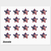 AMERICAN FLAG STER STICKER (Vel)
