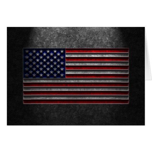 American Flag Stone Texture Wenskaart (Voorkant Horizontaal)