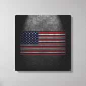American Flag Stone Textuur Canvas Print (Voorkant)