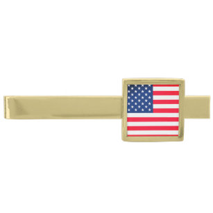 American Flag Stropdas Bar - VS Vergulde Dasspeld
