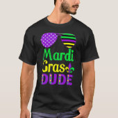 American Flag Sunglasses Mardi Gras Dude T-shirt (Voorkant)