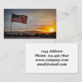 American Flag Sunset Company Naam Visitekaartje (Voorkant / Achterkant)