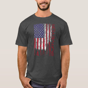 American Flag Surveyors Tool op 4 juli T-shirt