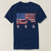 American Flag Swimming USA Gift, Swim Team  T-shirt (Design voorkant)