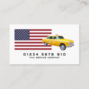 American Flag Taxi Cab, prijslijst Visitekaartje