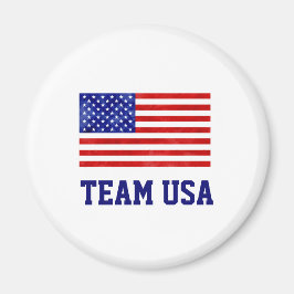 American Flag TEAM USA Olympics Red White Blue Magneet