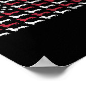 American Flag Teckel Patriottische Hond Mannen Vro Poster (Hoek)