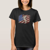American Flag Tennis Player Funny US Sports Lover  T-shirt (Voorkant)