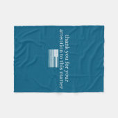 American Flag Thank You For Your Attention To This Fleece Deken (Voorkant (Horizontaal))