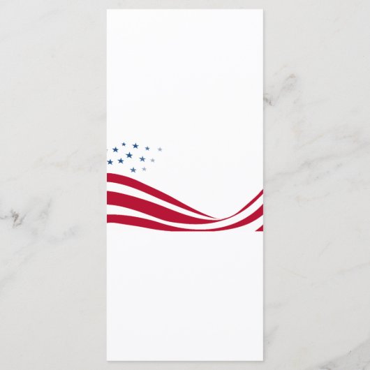 American Flag Theme Menu Card (Achterkant)
