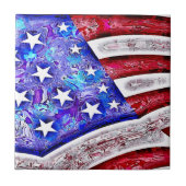 AMERICAN FLAG Tile Tegeltje (Voorkant)