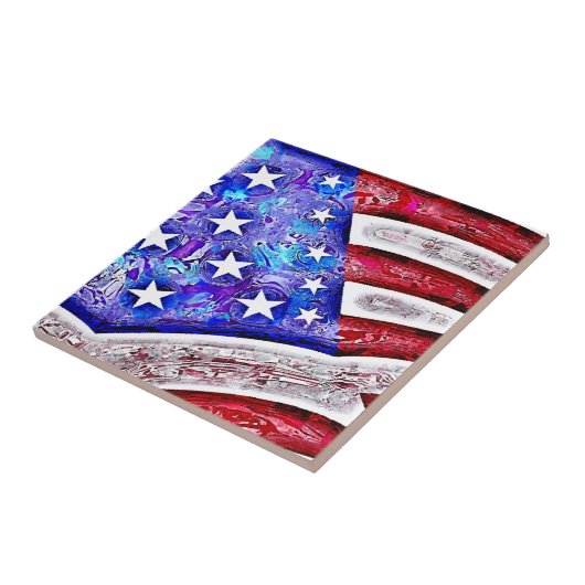 AMERICAN FLAG Tile Tegeltje (Zijkant)