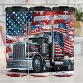 American Flag Truck Dynamisch Patriottisme Thermosbeker