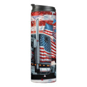 American Flag Truck Dynamisch Patriottisme Thermosbeker (Geroteerd rechts)