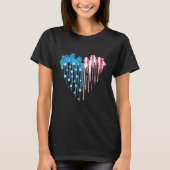 American Flag Truck Heart 4 van juli T-shirt (Voorkant)