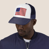 American Flag Trucker Hat Pet (In situ)