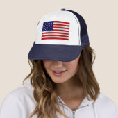 American Flag Trucker Hat Pet (In situ)