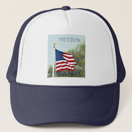American Flag Trucker Hat Trucker Pet (Voorkant)