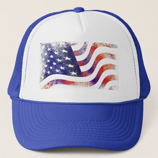 American Flag Trucker Hat Trucker Pet (Voorkant)