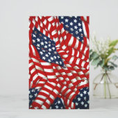 American Flag-Unity & Love_ Briefpapier (Staand voorkant)