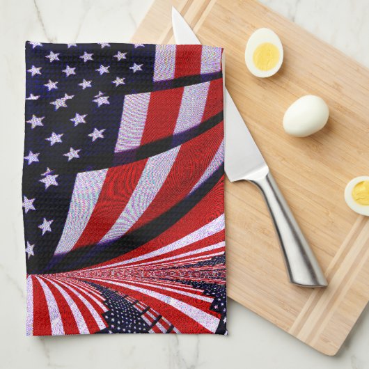 American Flag-Unity & Love_ Theedoek (Quarter Fold)
