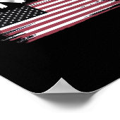 American Flag Upside Down Distress No Kings Long F Poster (Hoek)