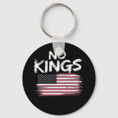 American Flag Upside Down Distress No Kings Long F Sleutelhanger (Voorkant)
