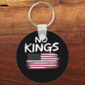 American Flag Upside Down Distress No Kings Long F Sleutelhanger (Voorkant)