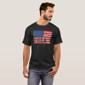 American Flag USA 4th of July Independence Day Pat T-shirt (Voorkant volledig)