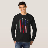 American Flag Usa Airplane Jet Fighter 4th Of July T-shirt (Voorkant volledig)