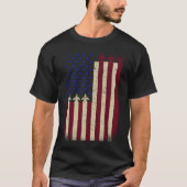 American Flag USA Airplane Jet Fighter Patriot 4th T-shirt (Voorkant)