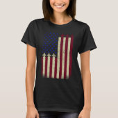 American Flag USA Airplane Jet Fighter Patriot 4th T-shirt (Voorkant)